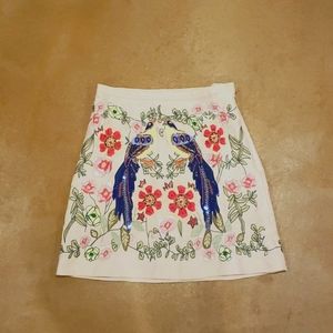 Sequin applique mini skirt